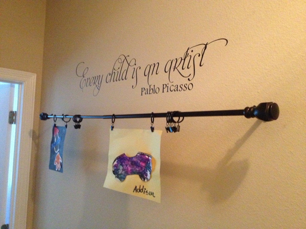 Every Child Is An Artist Pablo Picasso 38x8.5  Vinyl Wall Lettering Words Quotes Decals Art Custom