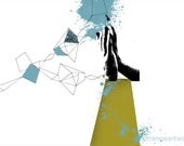 Contemporary Modern Digital Art Print A3 A4