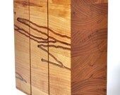 Triptych Cherry Vase Set with inlaid resin