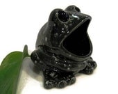 Ceramic Frog Sponge Holder - Dark Hunter Green