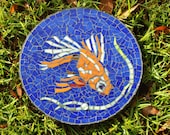 Custom designed mosaic garden stepping stones