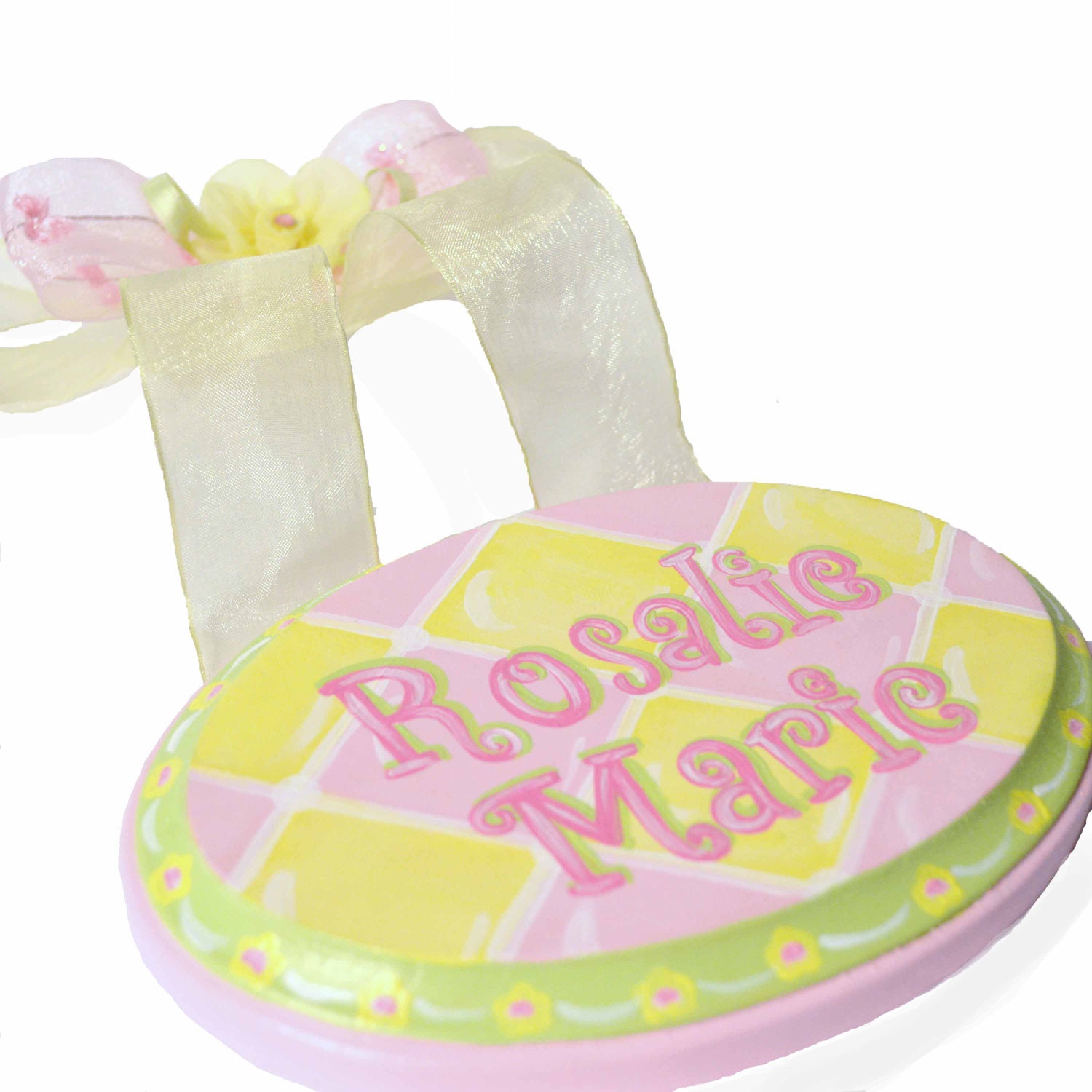 Hand Painted Girls Name 5x7 Plaque