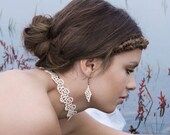 Wedding lace collar necklace choker - handmade lace jewelry rustic victorian bride vintage inspired retro bridal fashion -