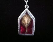 Memento Mori Necklace, Mummified Stingray Fetus Pendant, Mummy Electric Ray Fetal Jewelry