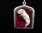 Memento Mori Necklace, Mummified Baby Rat Pendant, Mummy Jewelry