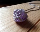 Amethyst Crystal Crocheted Necklace