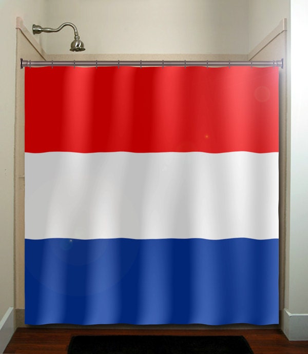 Items similar to Netherlands flag shower curtain bathroom decor fabric