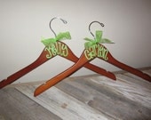 custom painted wood hangers for WEDDINGS, bridesmaids, teacher gifts, college organizations, graduation, or even birthdays