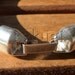 camel brown mens leather bracelet with sterling silver plated tube spacer