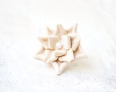 Cream flower suede leather ring bridesmaid