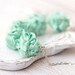Mint green necklace with fabric beads