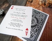 Poker Playing Card Wedding Invitation Sample