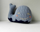 the Whale:  Plush Wool Pillow