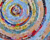 London / England / U.K....... Custom Maps Collage on Bamboo Panel 12" x 12"