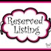 Reserved Listing for macicek12