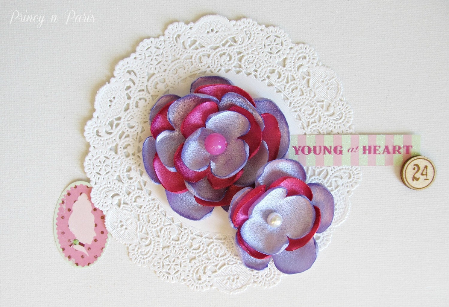 Sisters, set of 2 flower clip