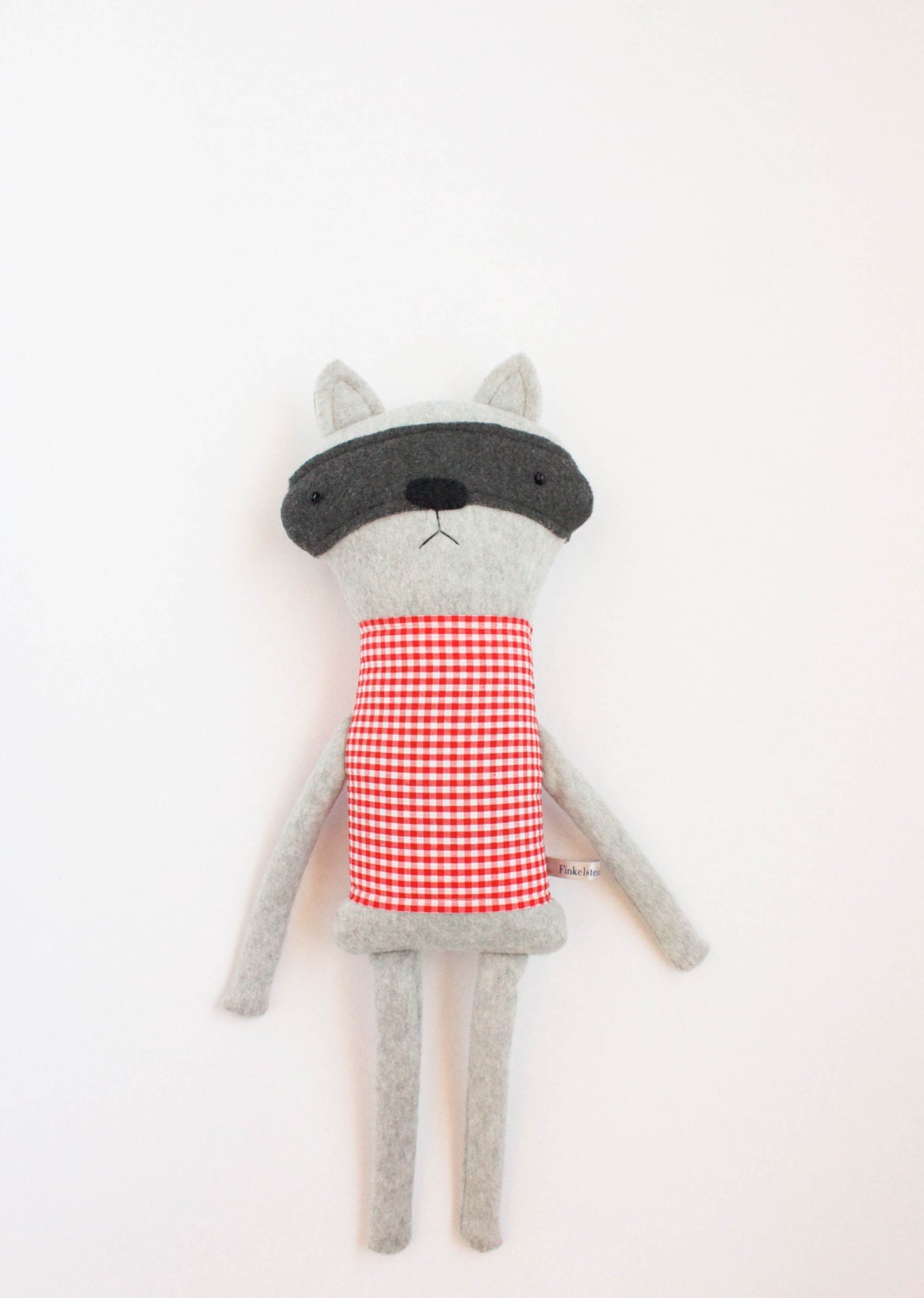Plush Raccoon Friend- Finkelstein's Center Handmade Creature