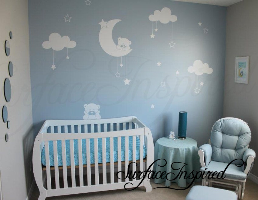 Nursery Wall Decals Nursery Cuddly Bears Vinyl Wall Decal SUR302