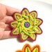 Crochet Flower Appliques - Colorful, Set of 2