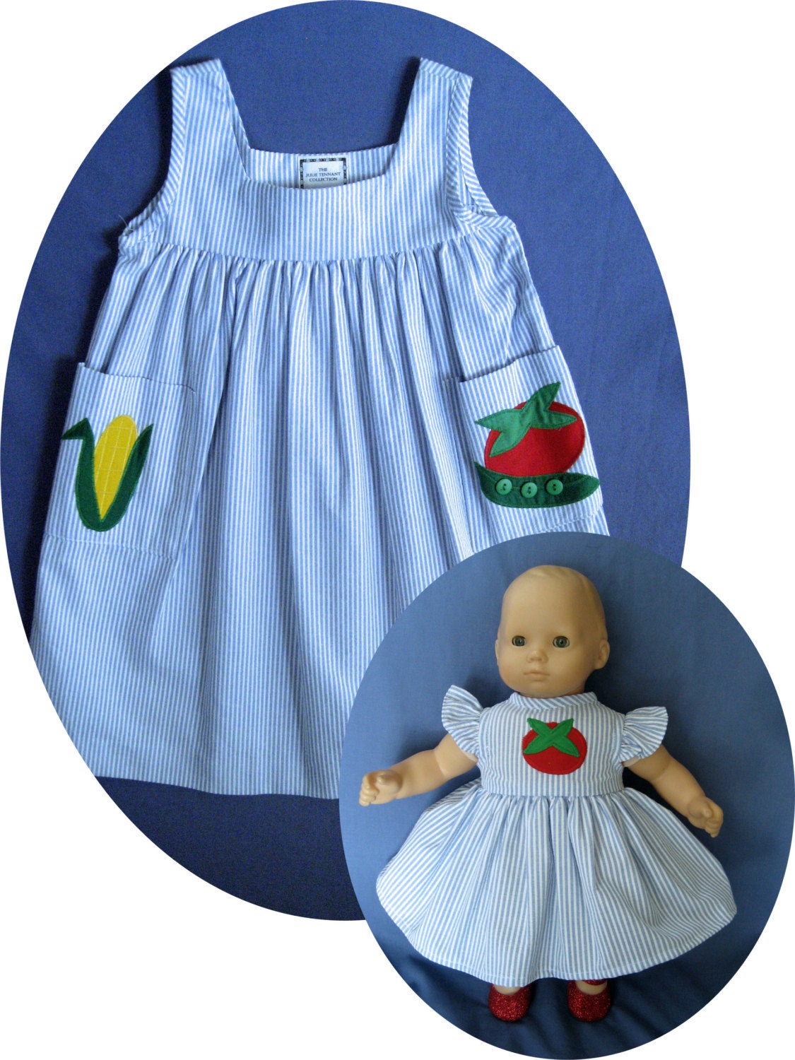Matching Clothes for American Girl BITTY BABY Doll dress Girl's 2T Doll 15 in Bitty Baby dress fits Bitty Baby twins too