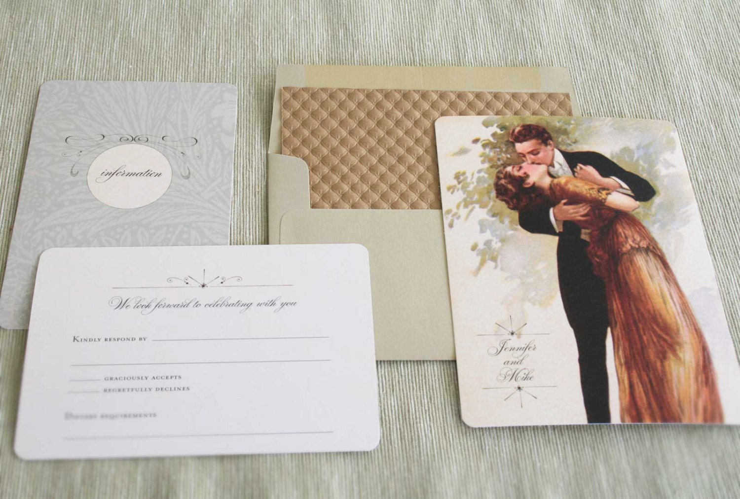 Save the Dates or Vintage Wedding Invitations - Belle Epoque Theme