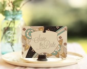 Save the Dates or Vintage Wedding Invitations Set of 100 "Dahlia"