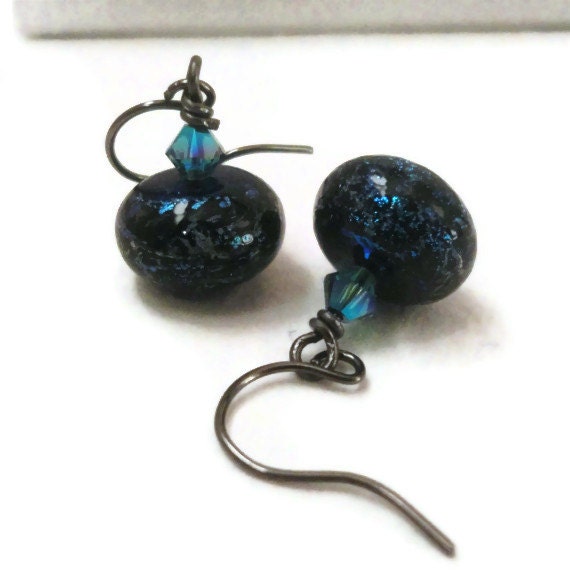 Beaded Jewelry, Czech Glass Emerald Teal Blue Multi Color, Fusion Art Glass, Handmade Beaded Jewelry