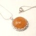 Butterscotch Round Pendant Necklace Simple Necklace Amber Necklace Anniversary Gift Birthday Jewelry