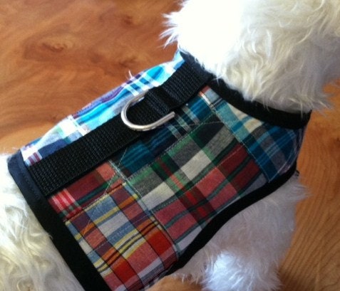 Madras Plaid  Small Dog Harness