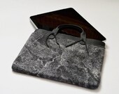 Grey handmade nuno felted iPad bag - iPad Sleeve