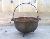 Vintage  Cast Iron Cauldron,   Cast Iron, Witches Cauldron, Incense Burner, Smudge, Witchcraft, Wiccak, Spellcraft, Herbs