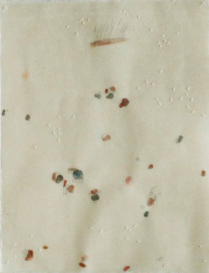 Meditation Drawing / Prairie Meditation no.1 / Drawing with beeswax