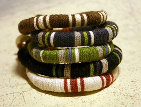 Mens Bracelet Surfer Leather Cotton Surf Cuff Style