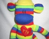 Personalized Name Patch for Sock Monkey Doll