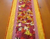 Floral Table Runner Handmade Quilted Tablerunner