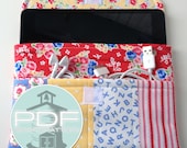 New - iPad mini sleeve case clutch sewing pattern - pocket - PDF INSTANT DOWNLOAD