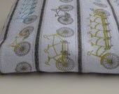 Flannel Fitted Crib Sheet - Riding Tandem