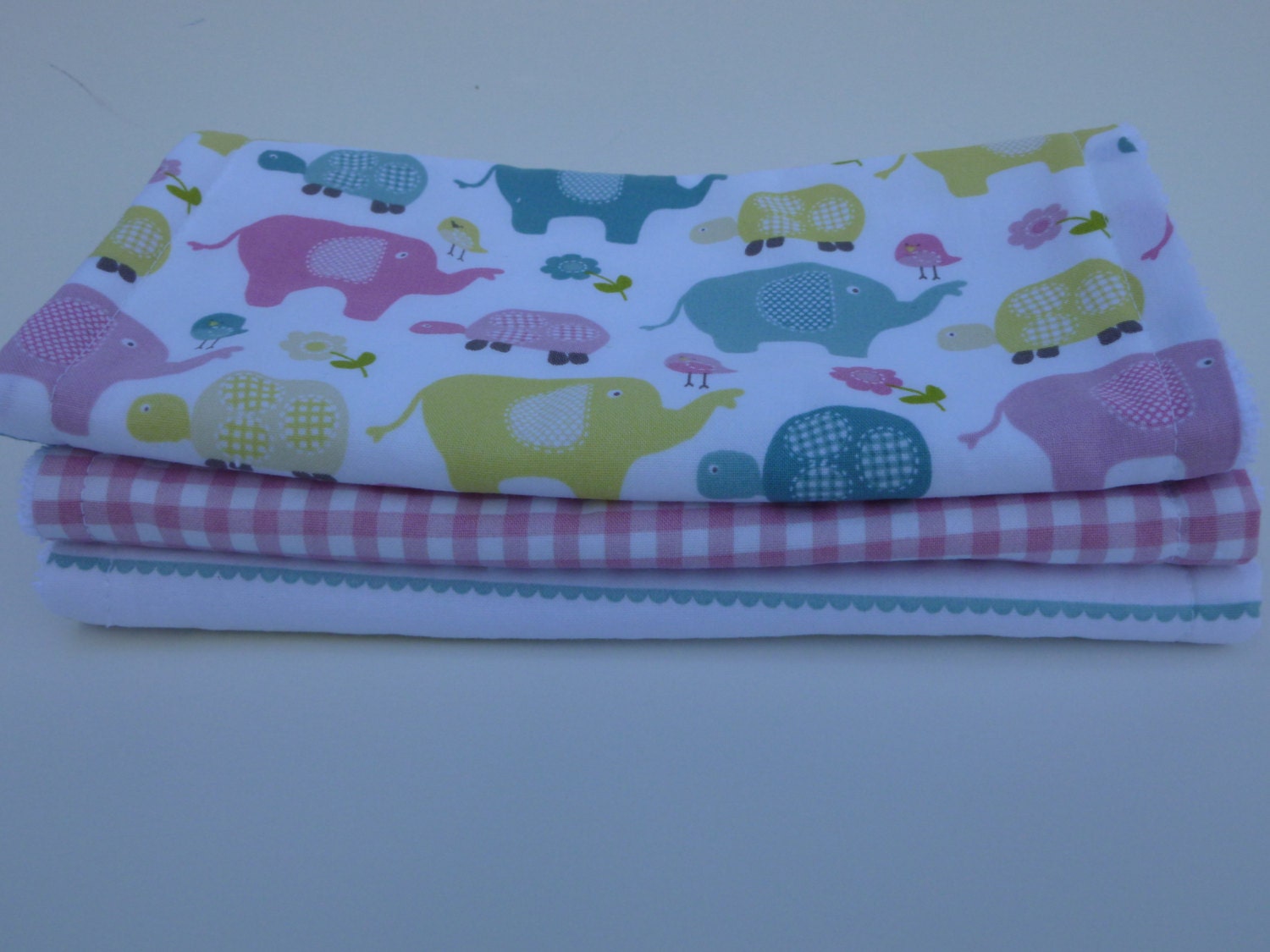 Burp Cloth (set of 3) - Elephants on Parade