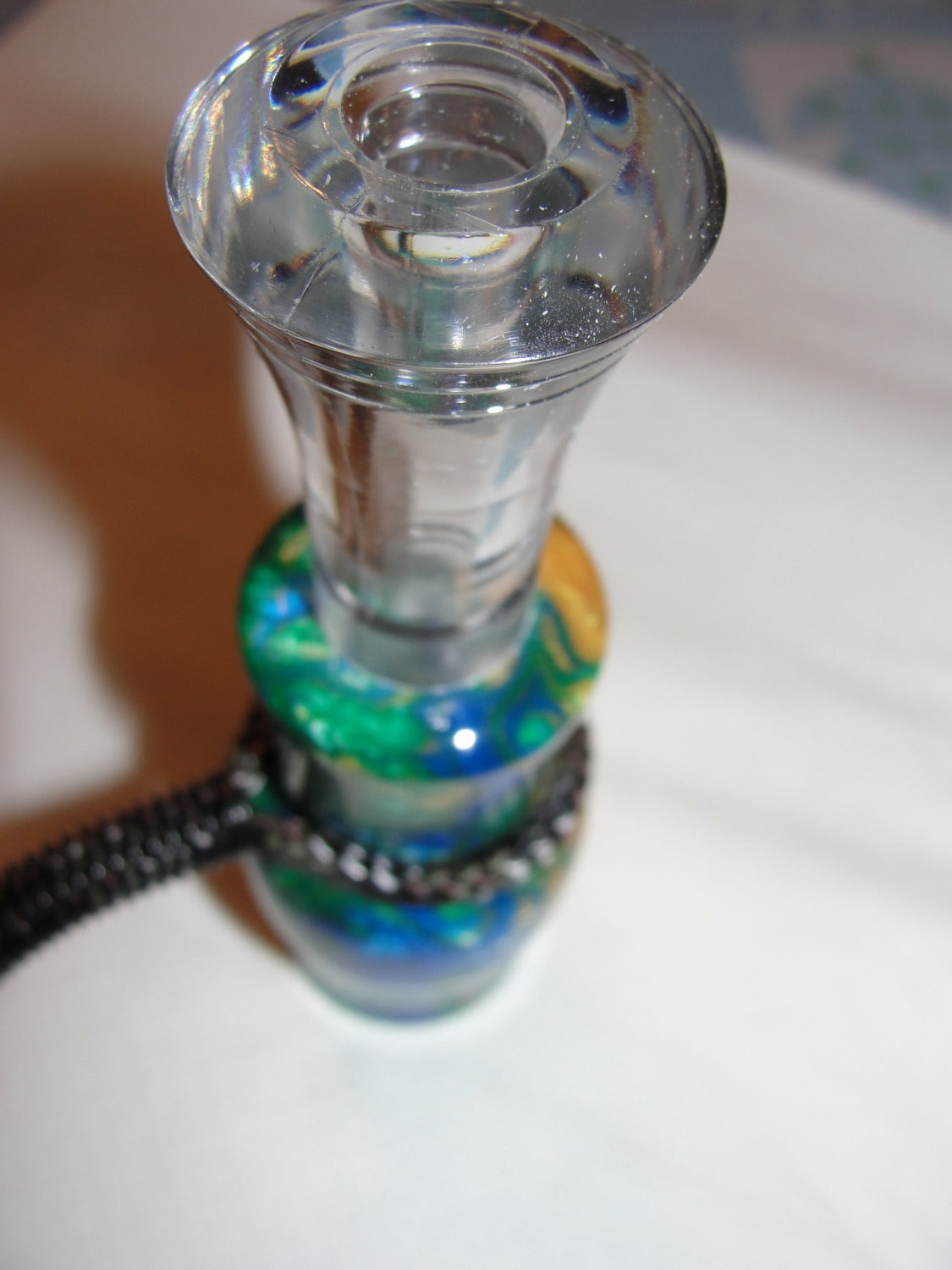 Desert Oasis Swirl handmade quackpipe duck call by Hot Off the Lathe