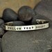 Personalized Hand Stamped 1/4" Cuff Bangle Bracelet