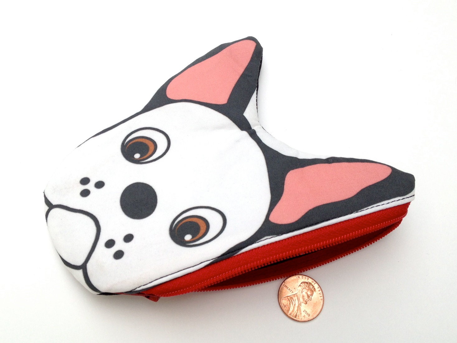 Little Miss Mismark Boston Terrier Zipper Pouch