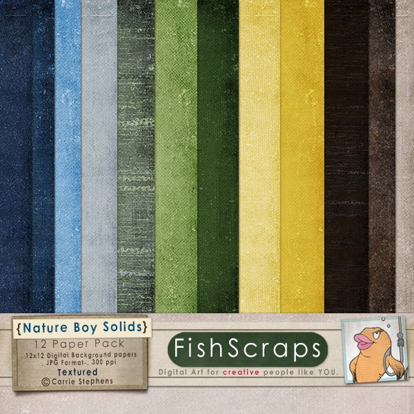 Farm Digital Paper - Nature Boy - John Deer - Grass Green, Dirt Brown, Sunshine Yellow, Sky Blue Digital Background Il_570xn