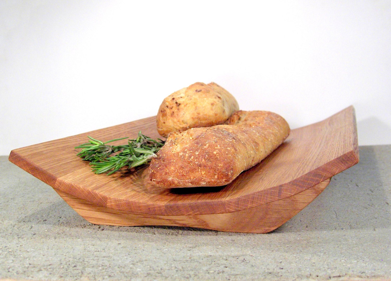 Contemporary Basket - white oak bread / fruit basket