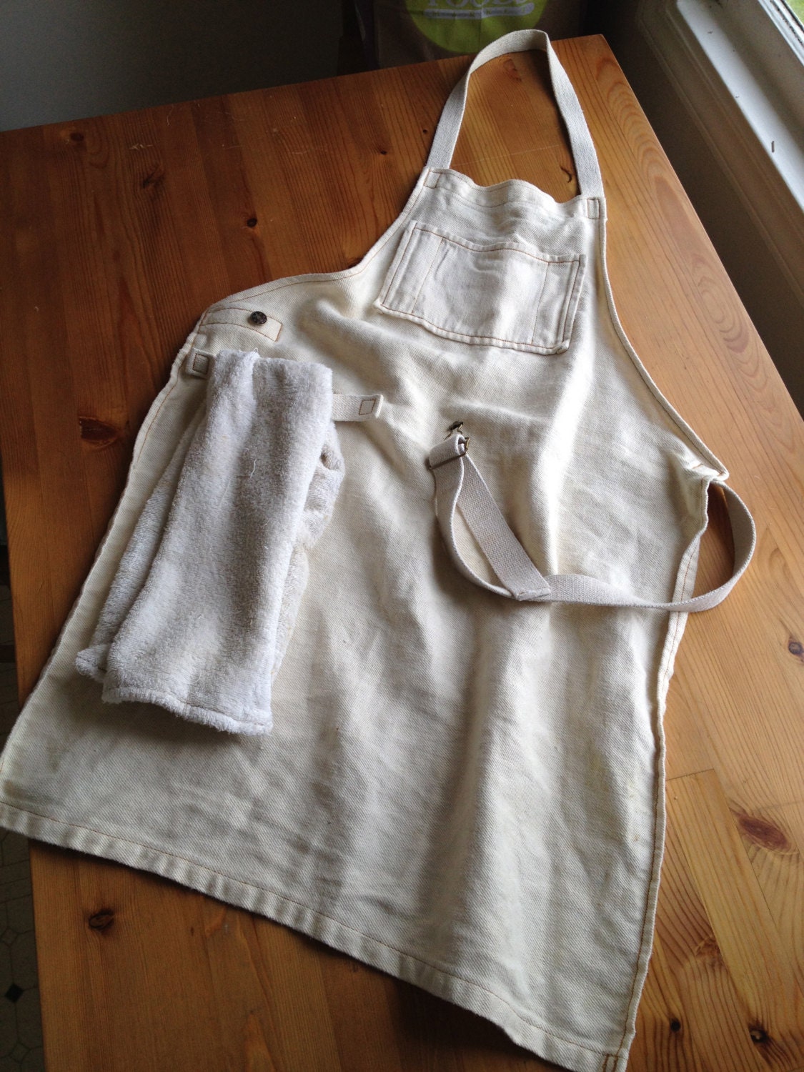 Sustainable Kitchen/Garden/Harvest/Utility Apron (with organic cotton-hemp handtowel)