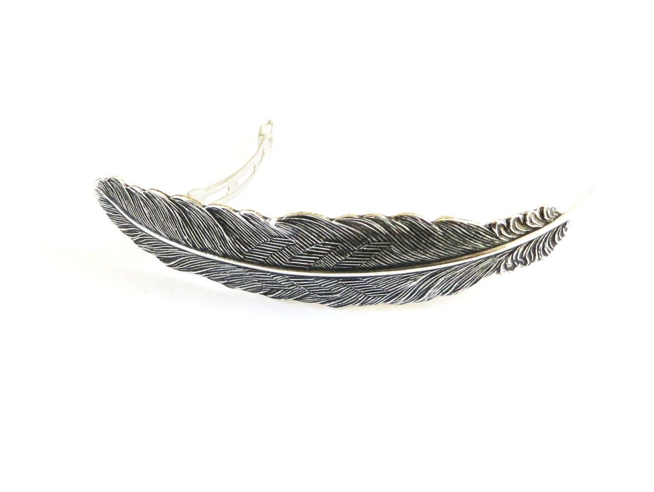 Steampunk Feather headband- Metal Headband- Silver Feather- Twilight Inspired- Breaking Dawn