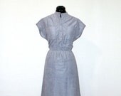 Sale... vintage 1970s dolman sleeve gray dress  1970s dress 70