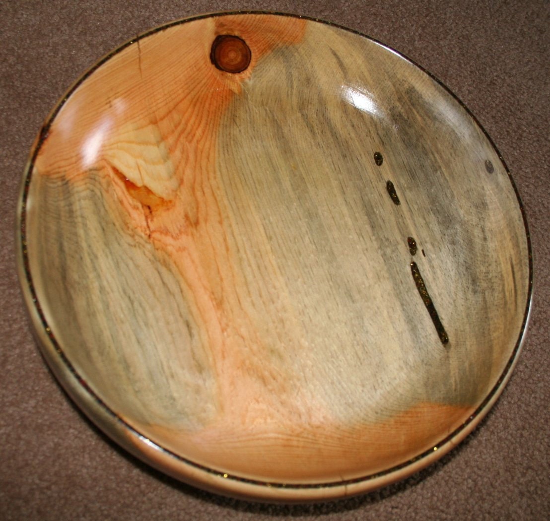 13" Dia Fruit Bowl or Centerpiece Beetle Kill Pine