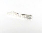 Mad Men Style Sterling Silver Hammered Tie Clip