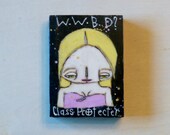 Buffy the Vampire Slayer  BUffy ACEO Beeswax original mixed media painting Fantasy Sci Fi