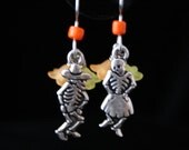 Gothic Wedding Earrings - Skull Earrings - Skeleton Earrings - Day of the Dead Earrings - gIRLY gOTH